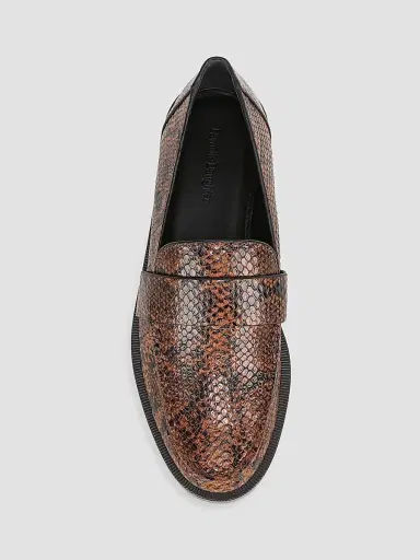 Favorite Daughter Women's Lola 20MM Snake-Embossed Leather Loafers - Gingerbread | Thumbnail 4 Favorite Daughter Women's Lola 20MM Snake-Embossed Leather Loafers - Gingerbread | Thumbnail 4