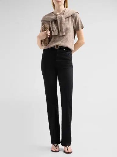 Design History Women's Jean Layered Knit Top - Sleet | Thumbnail 2 Design History Women's Jean Layered Knit Top - Sleet | Thumbnail 2