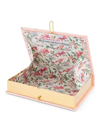 Olympia Le-Tan Women's Voyages Rome City Of Love Cotton-Silk Blend Clutch - Ballet | Thumbnail 4 Olympia Le-Tan Women's Voyages Rome City Of Love Cotton-Silk Blend Clutch - Ballet | Thumbnail 4