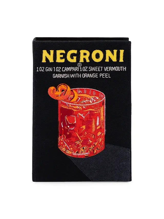 Women's Negroni Embroidered Silk Book Clutch - Black Women's Negroni Embroidered Silk Book Clutch - Black