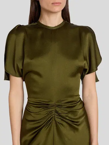 Victoria Beckham Women's Isabella Satin Column Gown - Marsh Green | Thumbnail 5 Victoria Beckham Women's Isabella Satin Column Gown - Marsh Green | Thumbnail 5