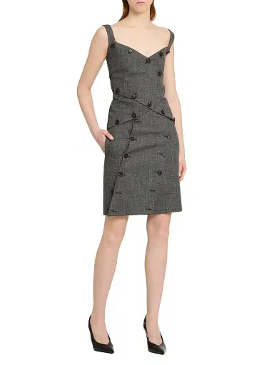 Ferragamo Women's Asymmetric Panel Wool Skirt | Thumbnail 6 Ferragamo Women's Asymmetric Panel Wool Skirt | Thumbnail 6