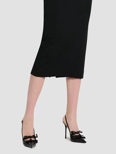Dolce & Gabbana Women's 90MM Patent Leather Slingback Pumps - Nero | Thumbnail 2 Dolce & Gabbana Women's 90MM Patent Leather Slingback Pumps - Nero | Thumbnail 2