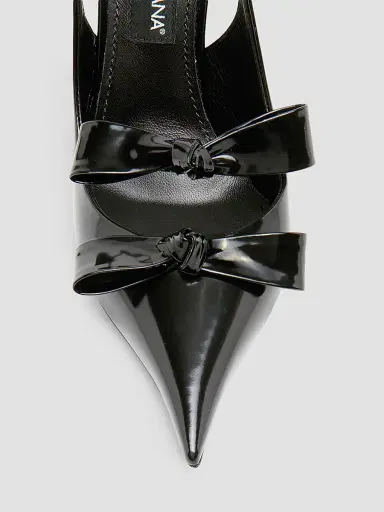 Dolce & Gabbana Women's 90MM Patent Leather Slingback Pumps - Nero | Thumbnail 6 Dolce & Gabbana Women's 90MM Patent Leather Slingback Pumps - Nero | Thumbnail 6