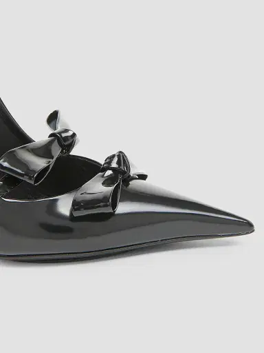 Dolce & Gabbana Women's 90MM Patent Leather Slingback Pumps - Nero | Thumbnail 7 Dolce & Gabbana Women's 90MM Patent Leather Slingback Pumps - Nero | Thumbnail 7