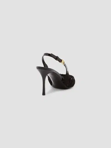 Dolce & Gabbana Women's Lace Slingback Pumps - Nero | Thumbnail 2 Dolce & Gabbana Women's Lace Slingback Pumps - Nero | Thumbnail 2