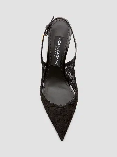 Dolce & Gabbana Women's Lace Slingback Pumps - Nero | Thumbnail 3 Dolce & Gabbana Women's Lace Slingback Pumps - Nero | Thumbnail 3