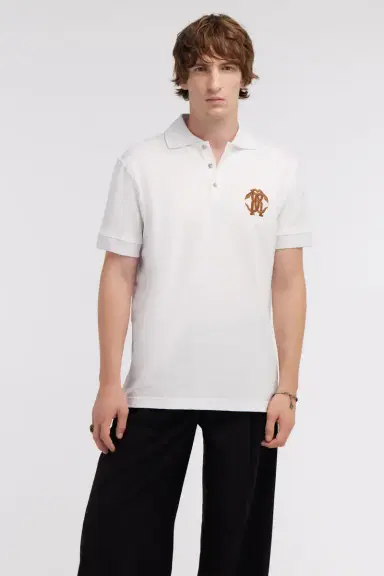 Roberto Cavalli White Polo With Monogram RC | Thumbnail 2 Roberto Cavalli White Polo With Monogram RC | Thumbnail 2