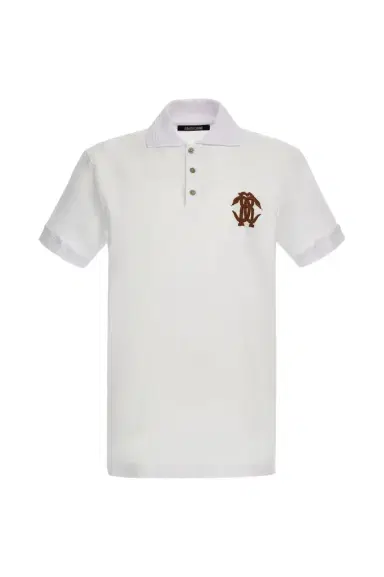 Roberto Cavalli White Polo With Monogram RC | Thumbnail 1 Roberto Cavalli White Polo With Monogram RC | Thumbnail 1