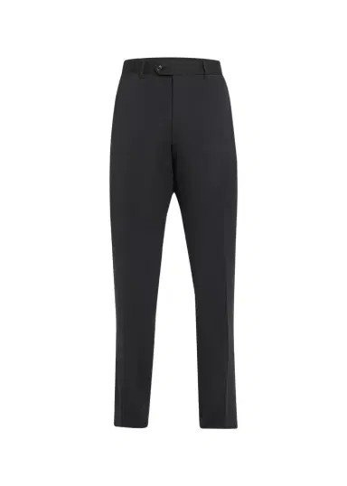 Giorgio Armani Basic Wool Flat-Front Trousers, Black | Thumbnail 1 Giorgio Armani Basic Wool Flat-Front Trousers, Black | Thumbnail 1