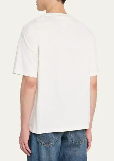 Bottega Veneta Men's Pima Cotton Jersey Intrecciato-Pocket T-Shirt | Thumbnail 3 Bottega Veneta Men's Pima Cotton Jersey Intrecciato-Pocket T-Shirt | Thumbnail 3