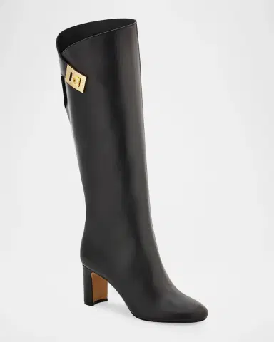 Ferragamo 70mm Elli Leather Knee-High Boots | Thumbnail 8 Ferragamo 70mm Elli Leather Knee-High Boots | Thumbnail 8