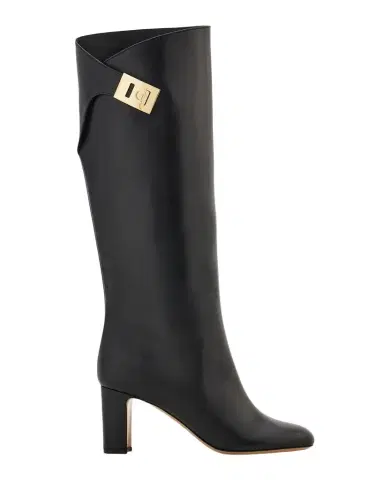 Ferragamo 70mm Elli Leather Knee-High Boots | Thumbnail 1 Ferragamo 70mm Elli Leather Knee-High Boots | Thumbnail 1