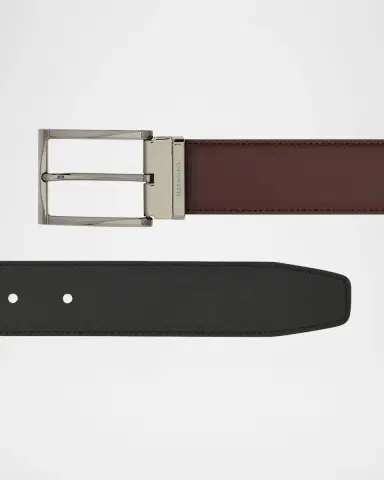 Ferragamo Men's Double Adjustable Reversible Leather Belt | Thumbnail 4 Ferragamo Men's Double Adjustable Reversible Leather Belt | Thumbnail 4