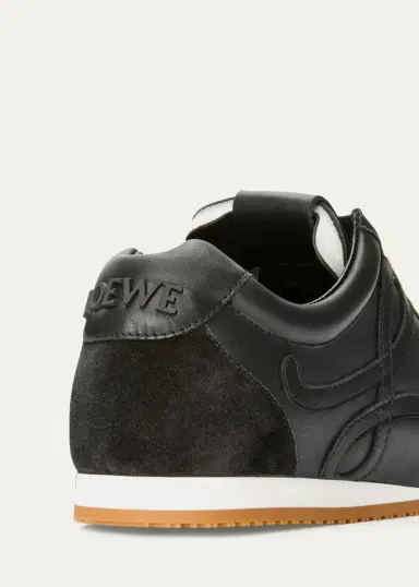 Loewe Men's Ballet Runner 2.0 Leather and Suede Low-Top Sneakers | Thumbnail 3 Loewe Men's Ballet Runner 2.0 Leather and Suede Low-Top Sneakers | Thumbnail 3