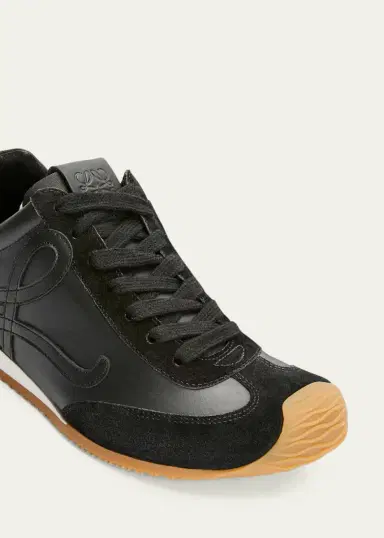 Loewe Men's Ballet Runner 2.0 Leather and Suede Low-Top Sneakers | Thumbnail 4 Loewe Men's Ballet Runner 2.0 Leather and Suede Low-Top Sneakers | Thumbnail 4