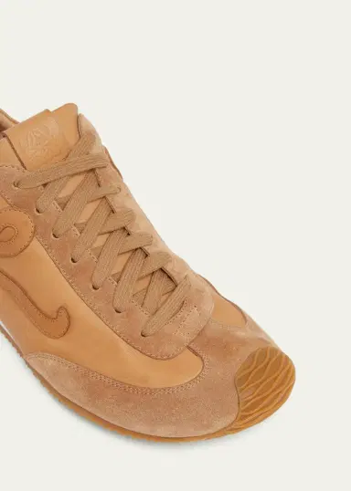 Loewe Men's Ballet Runner 2.0 Leather and Suede Low-Top Sneakers | Thumbnail 6 Loewe Men's Ballet Runner 2.0 Leather and Suede Low-Top Sneakers | Thumbnail 6