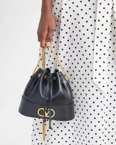 Valentino Garavani Mini Leather Drawstring Bucket Bag | Thumbnail 2 Valentino Garavani Mini Leather Drawstring Bucket Bag | Thumbnail 2