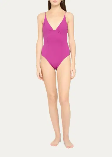 Ulla Johnson Alba Deep V One-Piece Swimsuit | Thumbnail 8 Ulla Johnson Alba Deep V One-Piece Swimsuit | Thumbnail 8