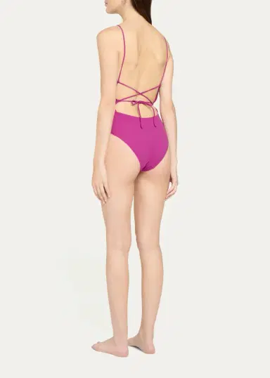 Ulla Johnson Alba Deep V One-Piece Swimsuit | Thumbnail 9 Ulla Johnson Alba Deep V One-Piece Swimsuit | Thumbnail 9