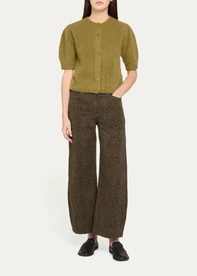Frame The Bow Cotton-Blend Cropped Cardigan | Thumbnail 2 Frame The Bow Cotton-Blend Cropped Cardigan | Thumbnail 2