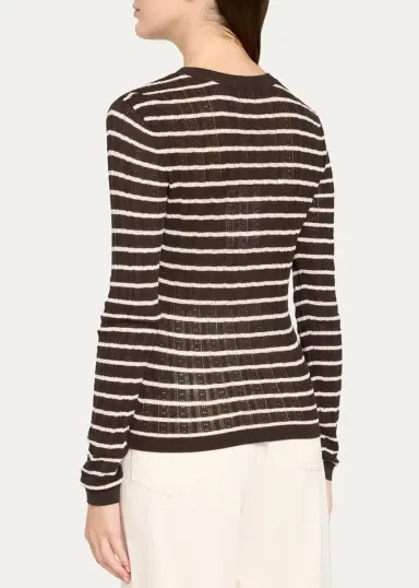 Frame The Pointelle Striped Sweater | Thumbnail 3 Frame The Pointelle Striped Sweater | Thumbnail 3