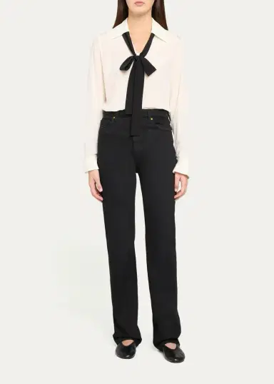 Frame Point Collar Silk Shirt | Thumbnail 2 Frame Point Collar Silk Shirt | Thumbnail 2
