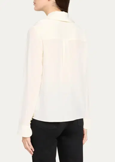 Frame Point Collar Silk Shirt | Thumbnail 3 Frame Point Collar Silk Shirt | Thumbnail 3