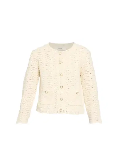 Frame The Chevron Pointelle Knit Cardigan | Thumbnail 1 Frame The Chevron Pointelle Knit Cardigan | Thumbnail 1