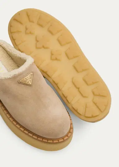 Prada Suede Shearling Cozy Platform Mules | Thumbnail 11 Prada Suede Shearling Cozy Platform Mules | Thumbnail 11