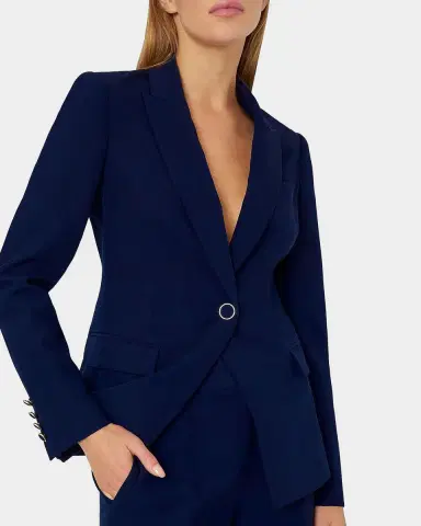 Milly Avery Single-Button Cady Blazer | Thumbnail 4 Milly Avery Single-Button Cady Blazer | Thumbnail 4