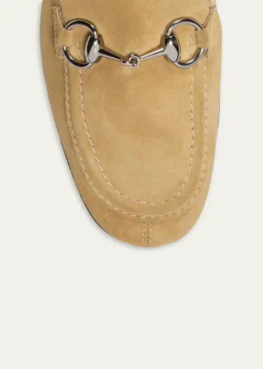 Gucci Jordaan Soft Suede Loafers with Horsebit | Thumbnail 6 Gucci Jordaan Soft Suede Loafers with Horsebit | Thumbnail 6