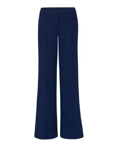 Milly Nash High-Rise Wide-Leg Cady Pants | Thumbnail 1 Milly Nash High-Rise Wide-Leg Cady Pants | Thumbnail 1