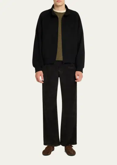 The Row Men's Paulo Mid-Rise Wide-Leg Corduroy Pants | Thumbnail 2 The Row Men's Paulo Mid-Rise Wide-Leg Corduroy Pants | Thumbnail 2