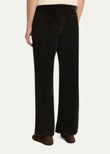 The Row Men's Paulo Mid-Rise Wide-Leg Corduroy Pants | Thumbnail 3 The Row Men's Paulo Mid-Rise Wide-Leg Corduroy Pants | Thumbnail 3