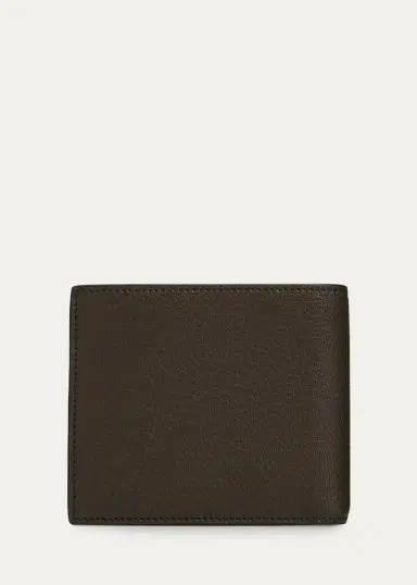 Saint Laurent Men's East-West YSL Bifold Wallet in Grained Leather | Thumbnail 4 Saint Laurent Men's East-West YSL Bifold Wallet in Grained Leather | Thumbnail 4