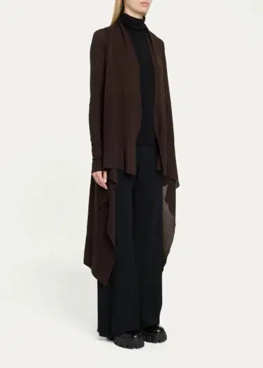 Rick Owens Wool Knit Long Wrap Cardigan | Thumbnail 4 Rick Owens Wool Knit Long Wrap Cardigan | Thumbnail 4