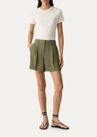 Theory Fluid Pleated Shorts | Thumbnail 2 Theory Fluid Pleated Shorts | Thumbnail 2