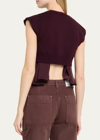 3.1 Phillip Lim Combo Merino Wool-Blend Peplum Top | Thumbnail 3 3.1 Phillip Lim Combo Merino Wool-Blend Peplum Top | Thumbnail 3