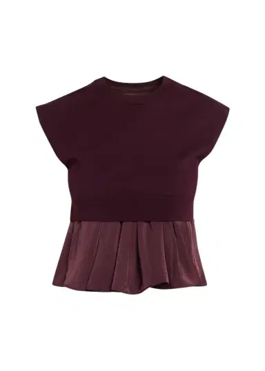 3.1 Phillip Lim Combo Merino Wool-Blend Peplum Top | Thumbnail 1 3.1 Phillip Lim Combo Merino Wool-Blend Peplum Top | Thumbnail 1