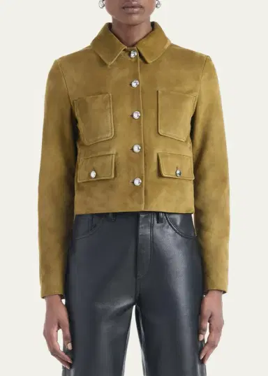 Altuzarra Astley Single-Breasted Suede Jacket | Thumbnail 4 Altuzarra Astley Single-Breasted Suede Jacket | Thumbnail 4