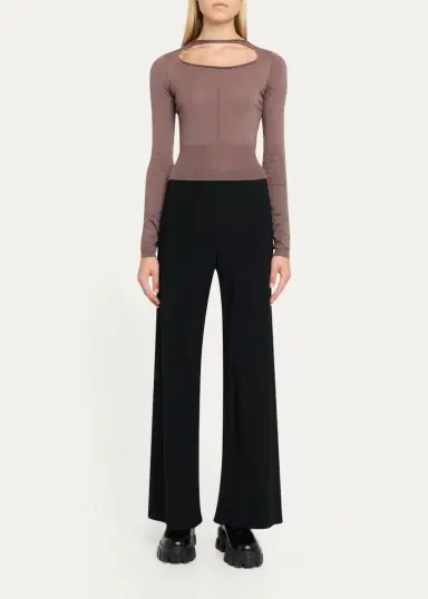 Rick Owens Slashed Cutout Wool Crop Sweater | Thumbnail 7 Rick Owens Slashed Cutout Wool Crop Sweater | Thumbnail 7