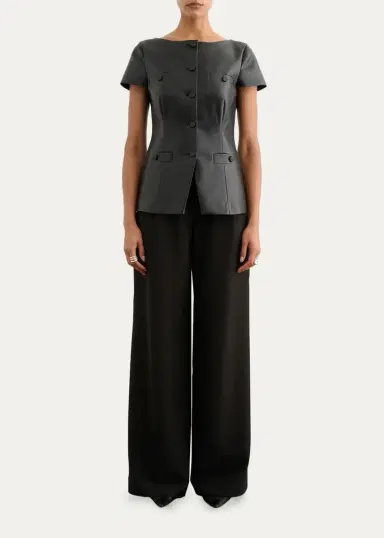 Toccin Ilya Bateau-Neck Vegan Leather Vest | Thumbnail 2 Toccin Ilya Bateau-Neck Vegan Leather Vest | Thumbnail 2
