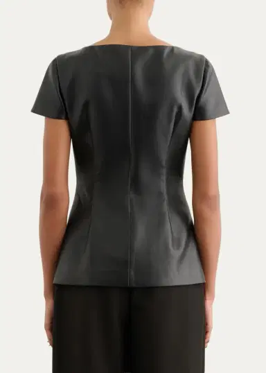 Toccin Ilya Bateau-Neck Vegan Leather Vest | Thumbnail 3 Toccin Ilya Bateau-Neck Vegan Leather Vest | Thumbnail 3