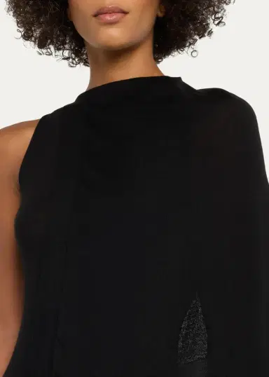 Rick Owens Sleeveless Asymmetric Scarf Wool Knit Maxi Dress | Thumbnail 5 Rick Owens Sleeveless Asymmetric Scarf Wool Knit Maxi Dress | Thumbnail 5