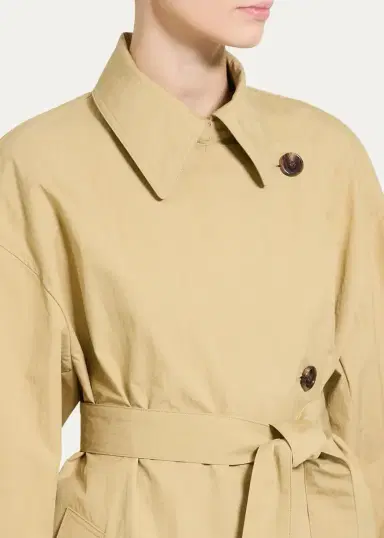 Theory Cropped Double-Breasted Trench Coat | Thumbnail 5 Theory Cropped Double-Breasted Trench Coat | Thumbnail 5