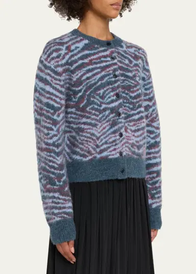 3.1 Phillip Lim Tiger-Print Alpaca-Blend Cardigan | Thumbnail 4 3.1 Phillip Lim Tiger-Print Alpaca-Blend Cardigan | Thumbnail 4