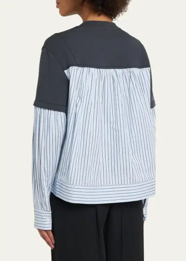 3.1 Phillip Lim Mixed-Media Layered Sweatshirt | Thumbnail 3 3.1 Phillip Lim Mixed-Media Layered Sweatshirt | Thumbnail 3