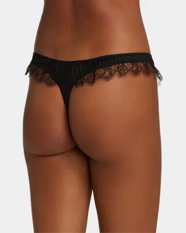 Kiki de Montparnasse Low-Rise Lace-Inset Stretch Silk Thong | Thumbnail 3 Kiki de Montparnasse Low-Rise Lace-Inset Stretch Silk Thong | Thumbnail 3