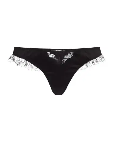 Kiki de Montparnasse Low-Rise Lace-Inset Stretch Silk Thong | Thumbnail 1 Kiki de Montparnasse Low-Rise Lace-Inset Stretch Silk Thong | Thumbnail 1